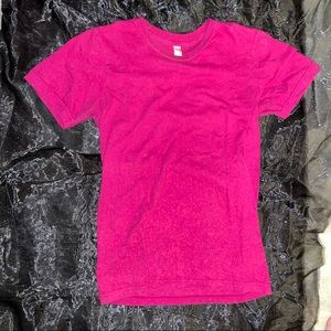 Fuchsia American Apparel Splatter Paint Tee